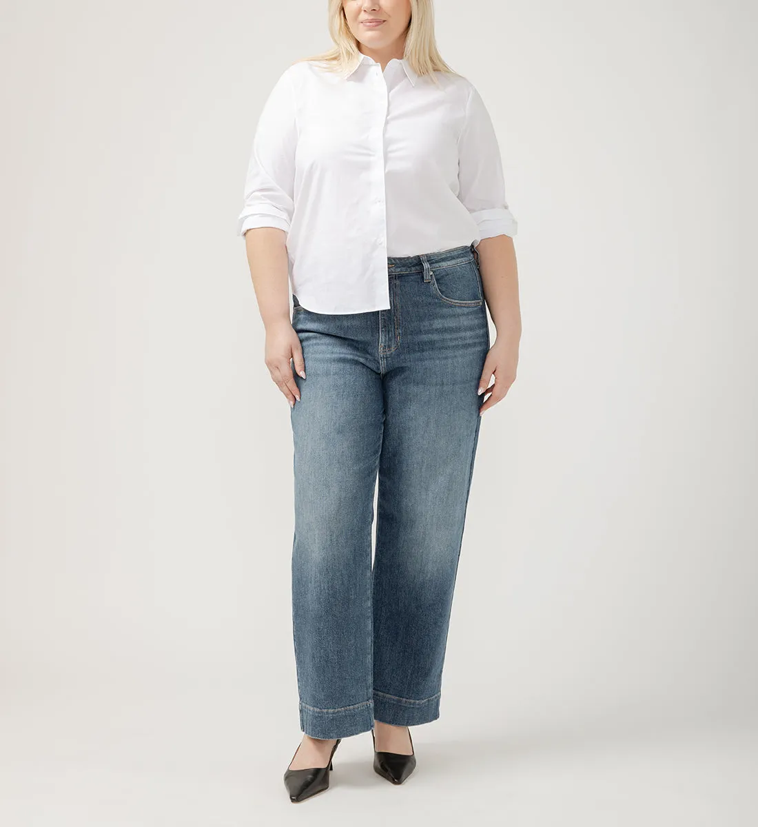 Sophia High Rise Wide Leg Jeans Plus Size sold by Jag Jeans