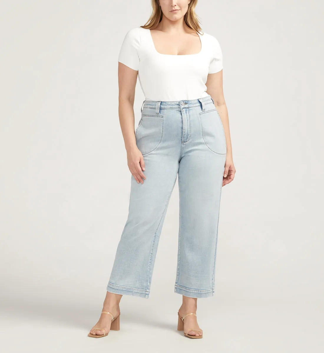 Sophia High Rise Wide Leg Cropped Jeans Plus Size sold by Jag Jeans