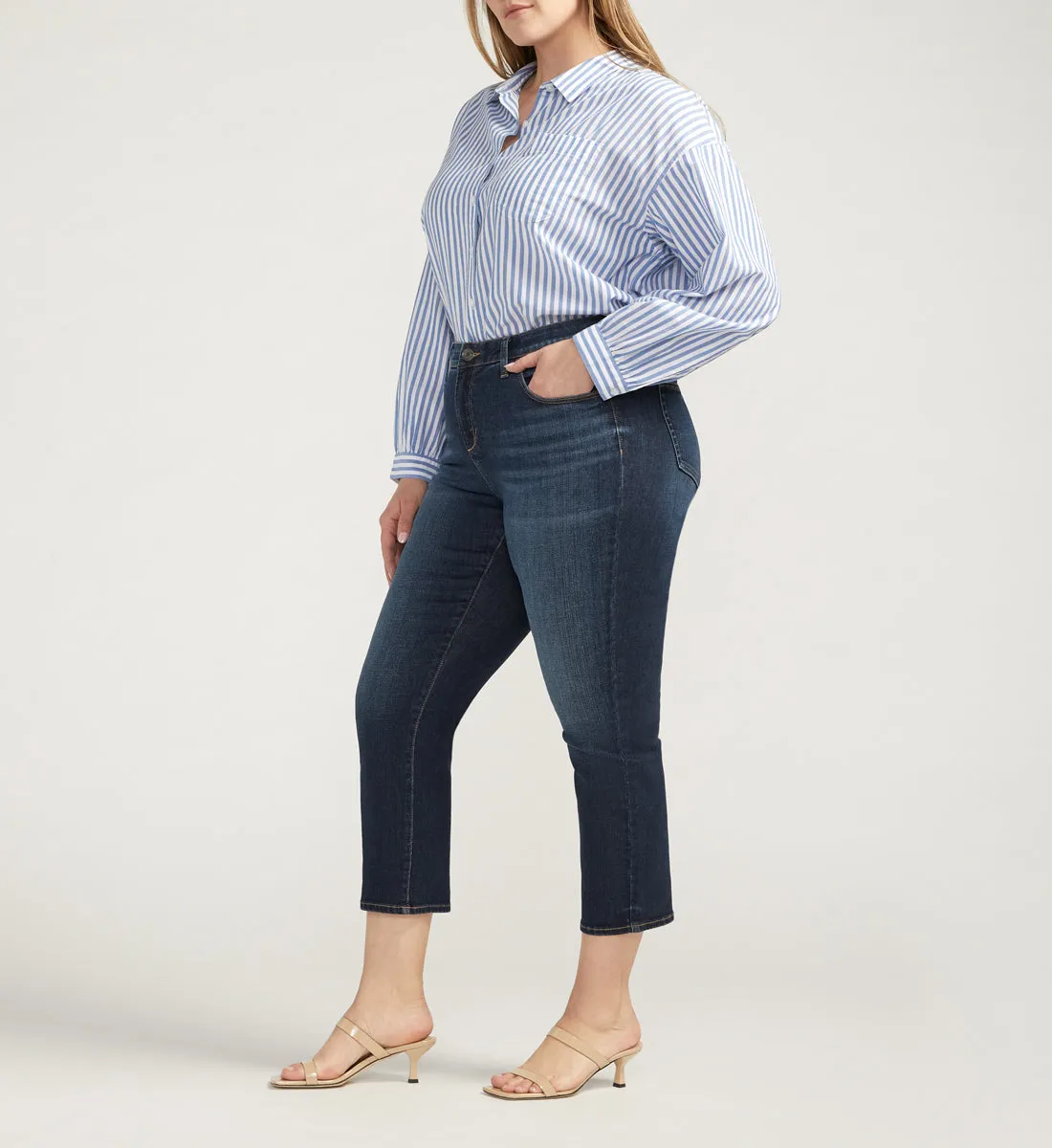 Ruby Mid Rise Straight Cropped Jeans Plus SIze sold by Jag Jeans product image thumbnail 3