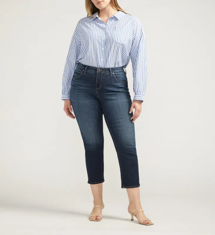 Ruby Mid Rise Straight Cropped Jeans Plus SIze sold by Jag Jeans