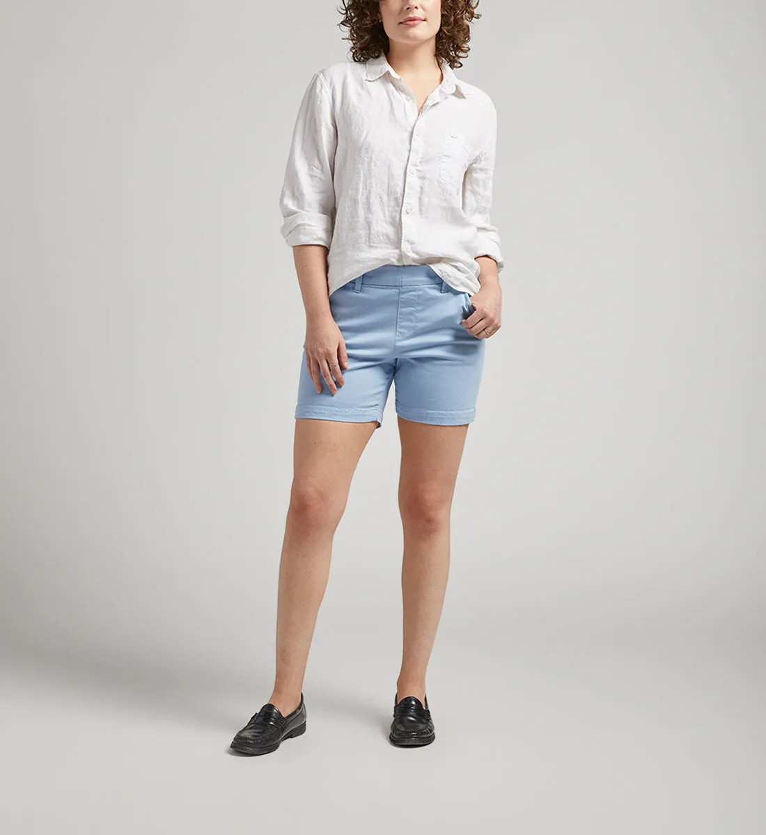 Maddie Mid Rise 5-Inch Shorts sold by Jag Jeans