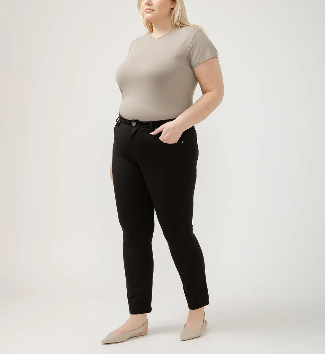 Cassie Mid Rise Slim Straight Leg Ponte Pants Plus Size sold by Jag Jeans product image thumbnail 4