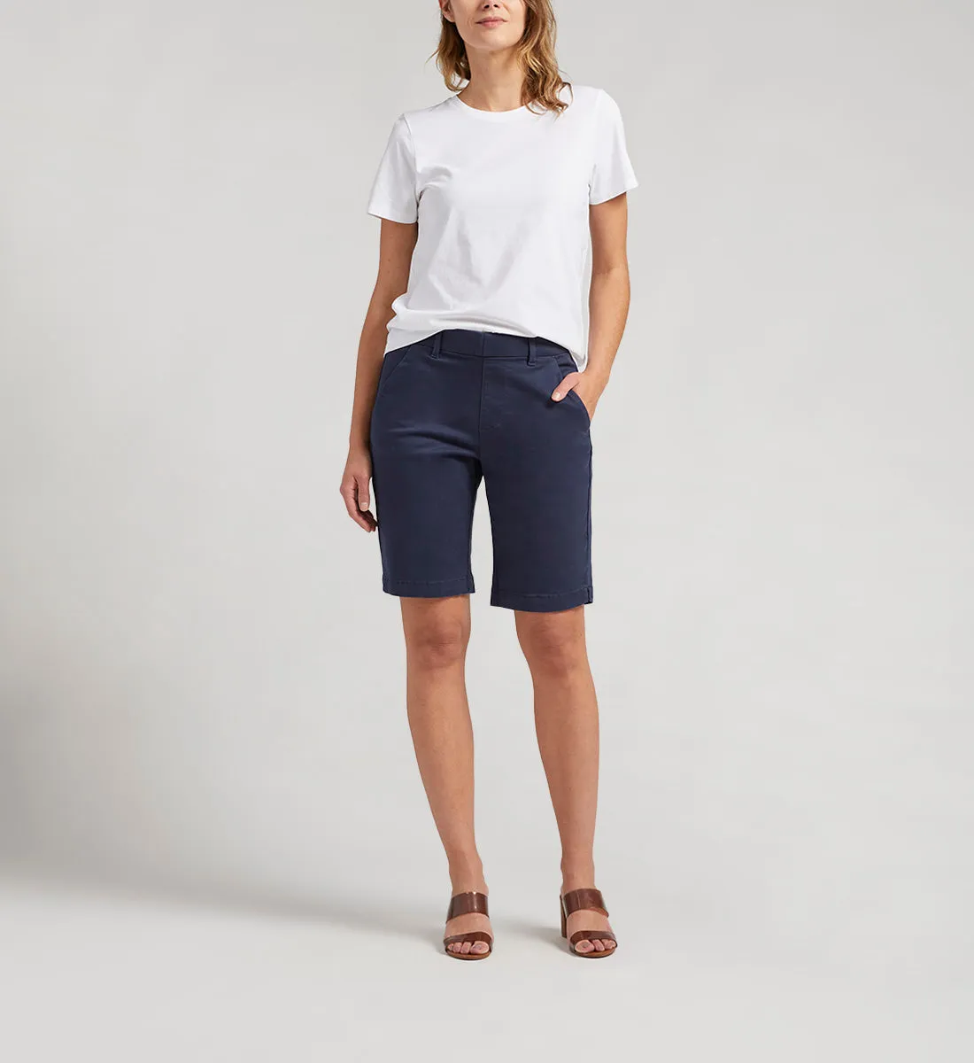Maddie Mid Rise 10-Inch Shorts sold by Jag Jeans