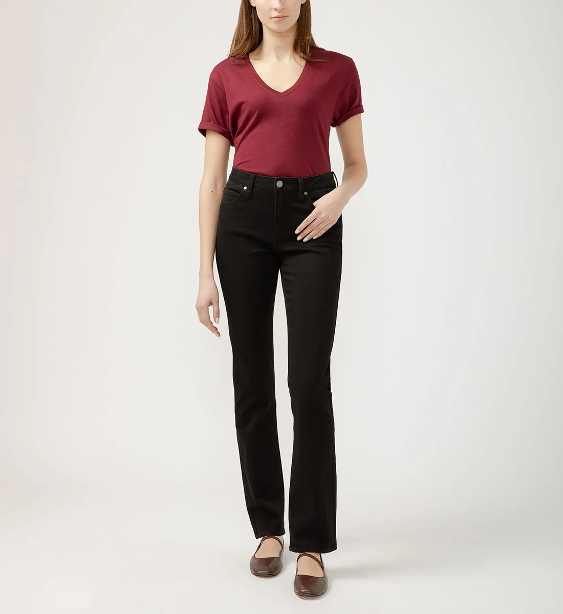 Ruby Mid Rise Straight Leg Jeans sold by Jag Jeans