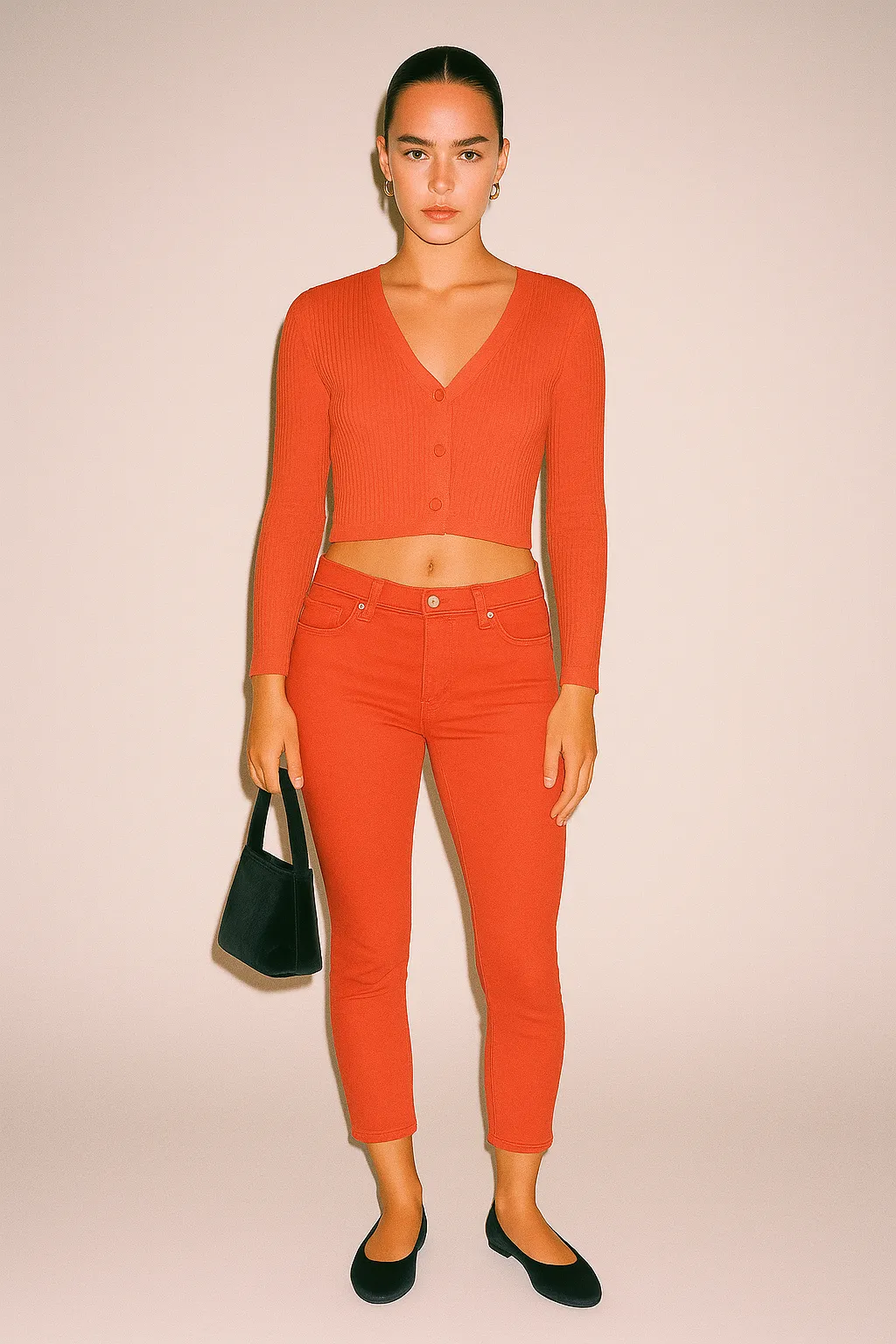 Cassie Mid Rise Cropped Pants Salsa sold by Jag Jeans