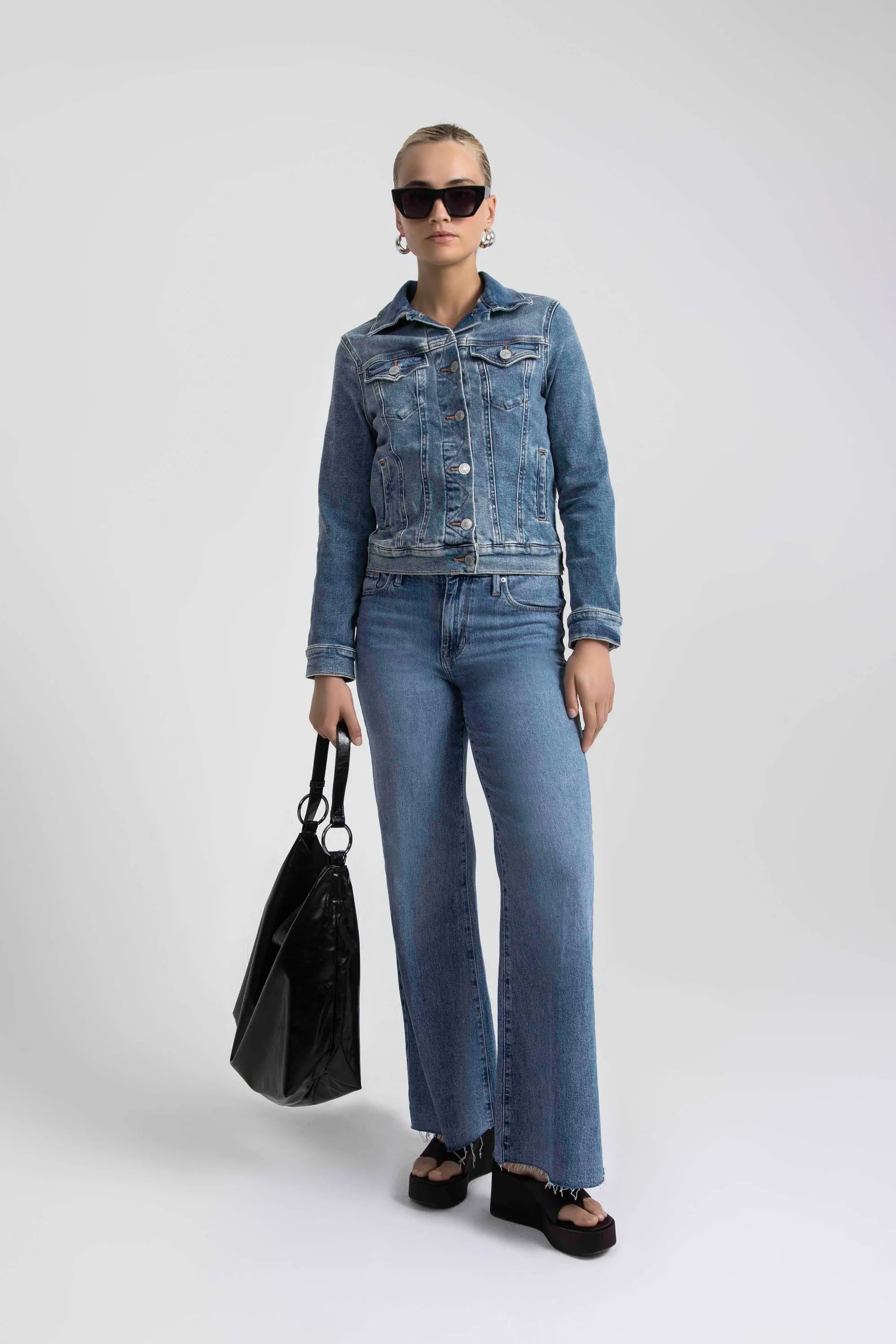 70s High Rise Wide Leg Jeans Seine Blue sold by Jag Jeans product image thumbnail 2