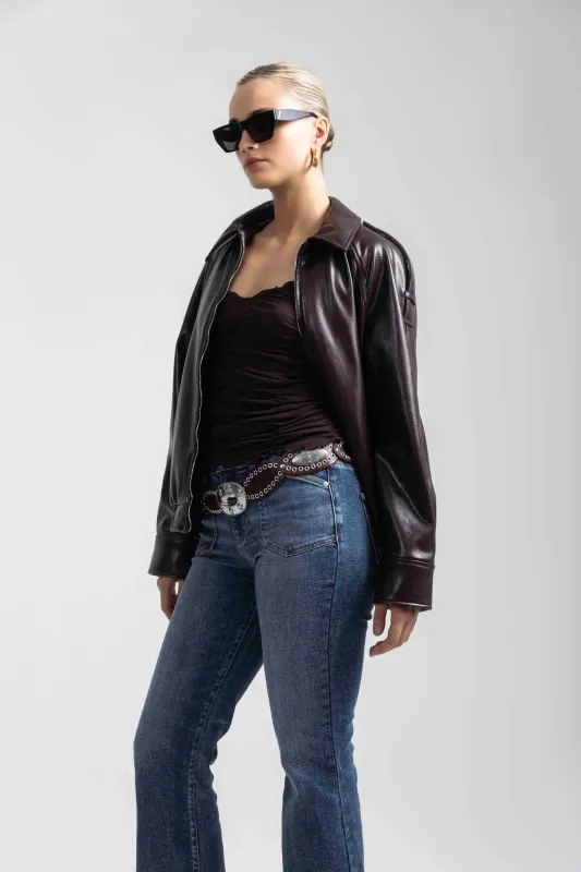 Kait Mid Rise Kick Flare Leg Jeans Parisian Blue sold by Jag Jeans