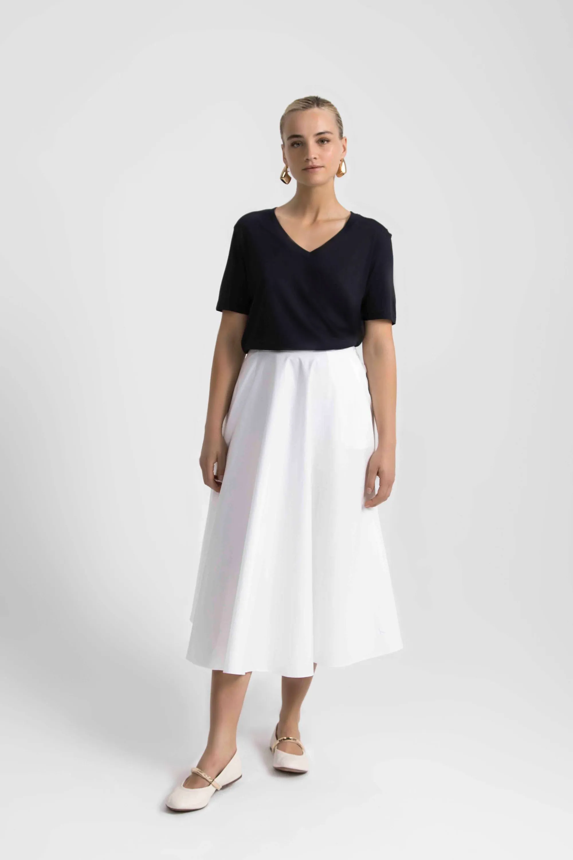 Drapey Luxe V-Neck Tee Black sold by Jag Jeans product image thumbnail 2