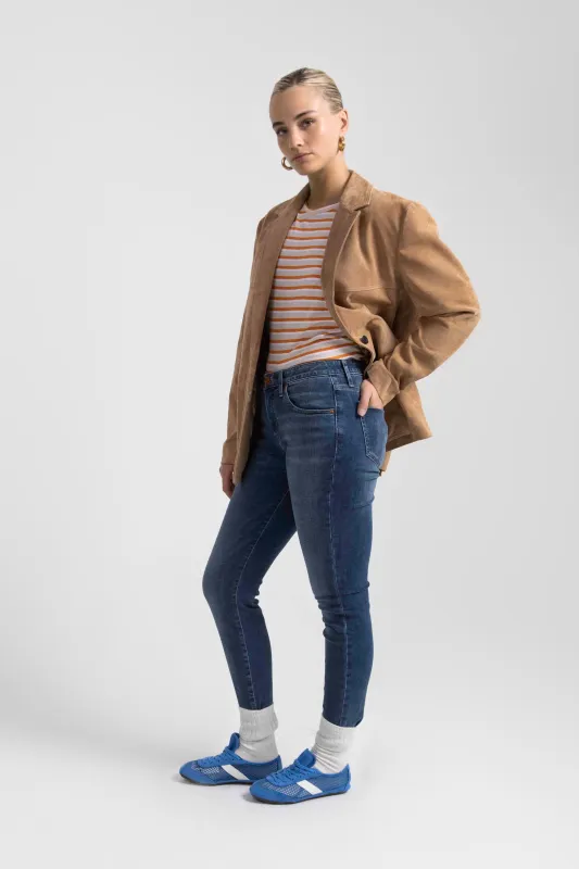 Cecilia Mid Rise Skinny Jeans Thorne Blue made by Jag Jeans