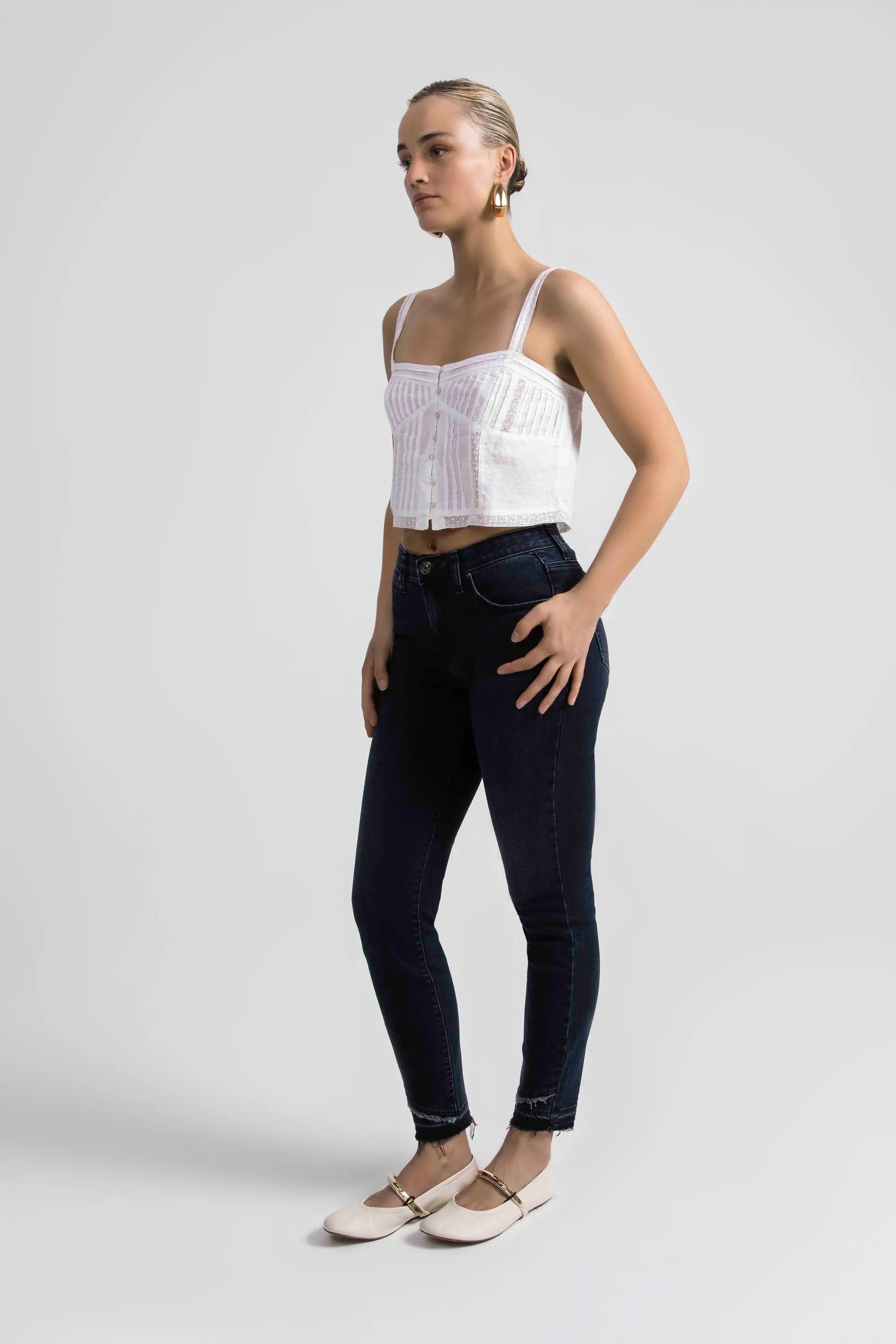 Cecilia Mid Rise Skinny Jeans Bastille Blue sold by Jag Jeans product image thumbnail 4