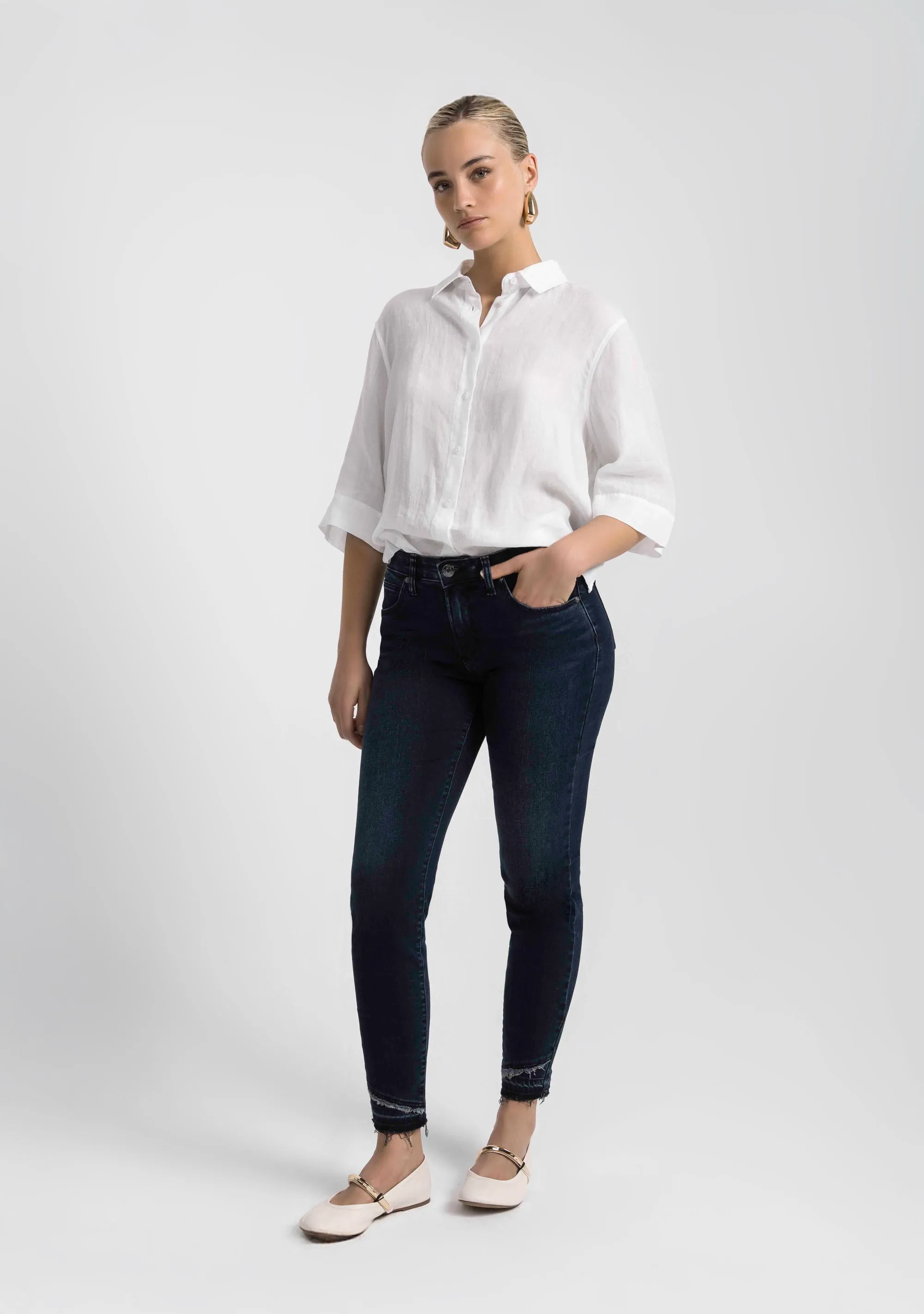 Cecilia Mid Rise Skinny Jeans Bastille Blue sold by Jag Jeans product image thumbnail 3