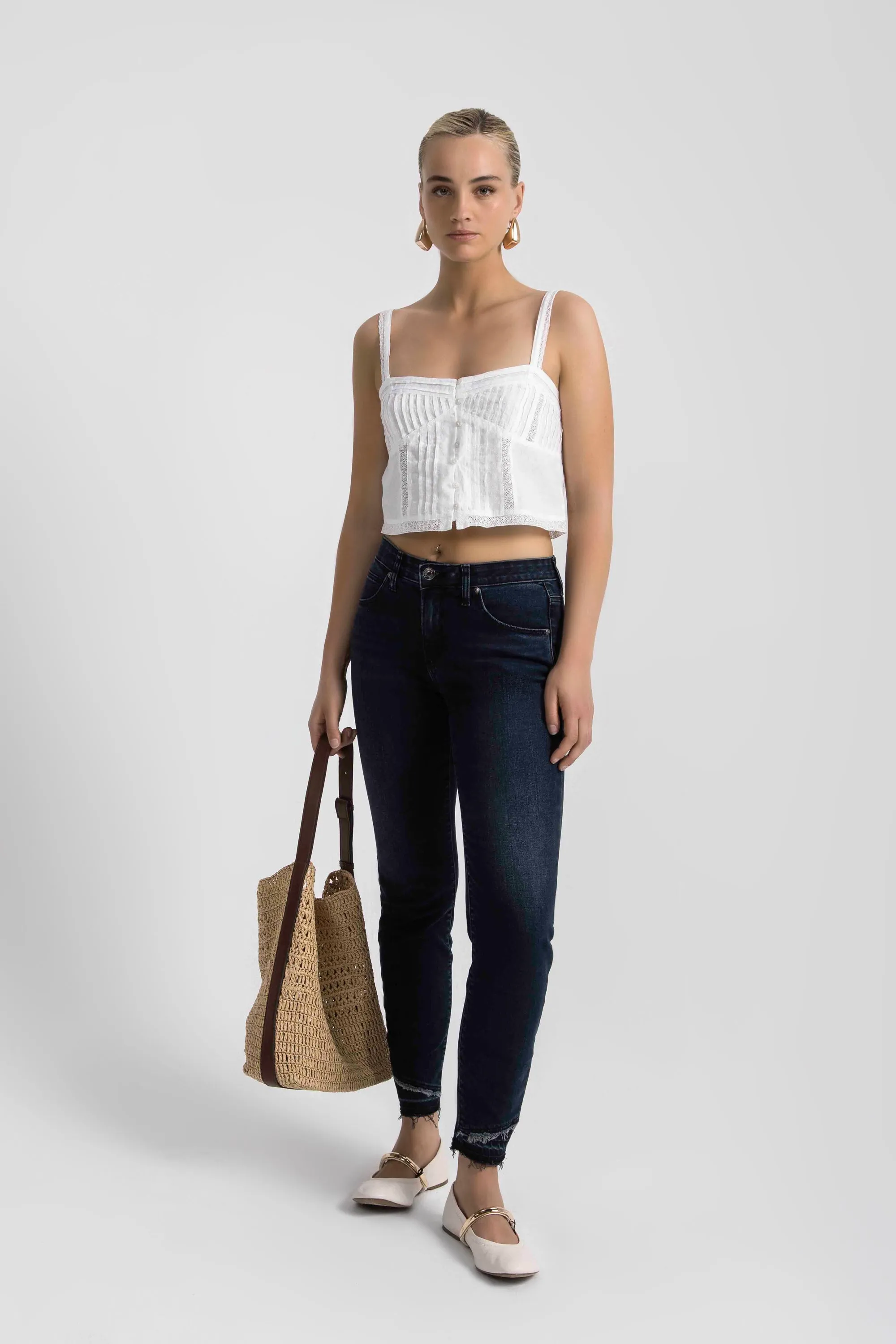 Cecilia Mid Rise Skinny Jeans Bastille Blue sold by Jag Jeans product image thumbnail 2