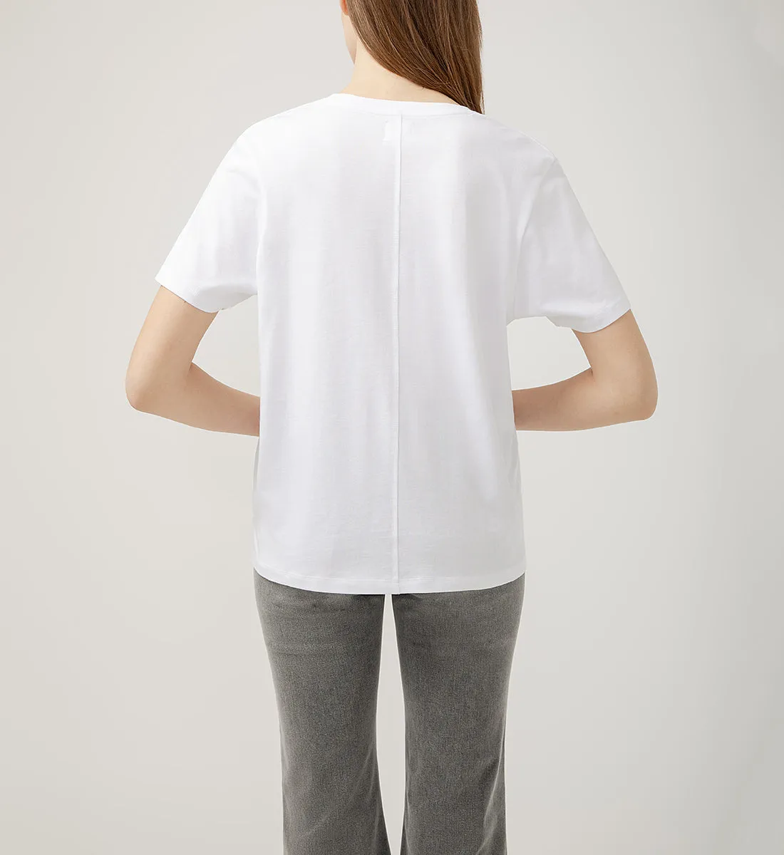 Drapey Luxe V-Neck Tee White sold by Jag Jeans product image thumbnail 2