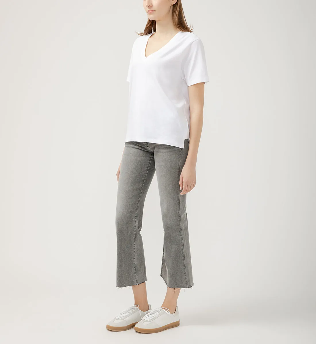 Drapey Luxe V-Neck Tee White sold by Jag Jeans product image thumbnail 3