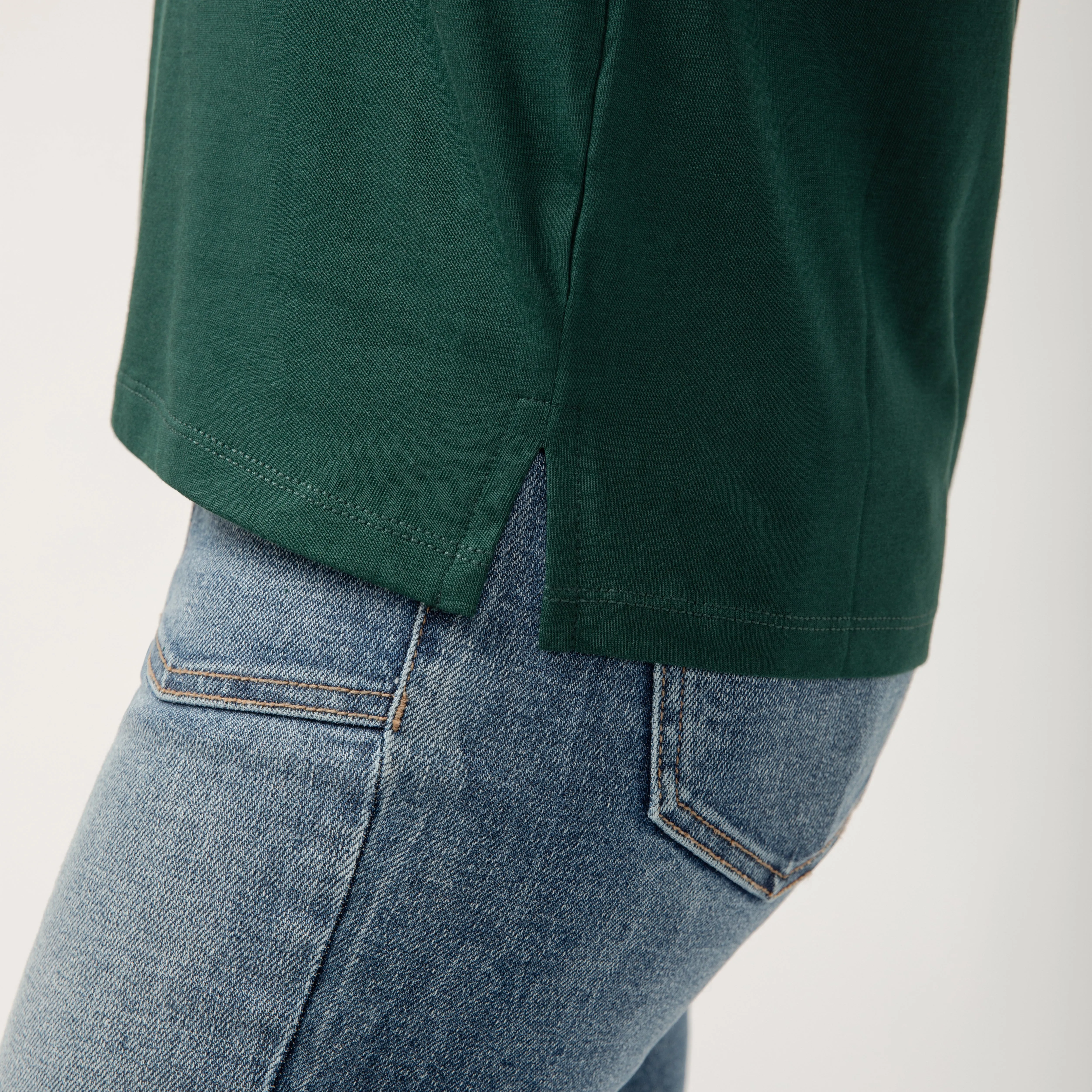 Drapey Luxe V-Neck Tee Ponderosa Pine sold by Jag Jeans product image thumbnail 3