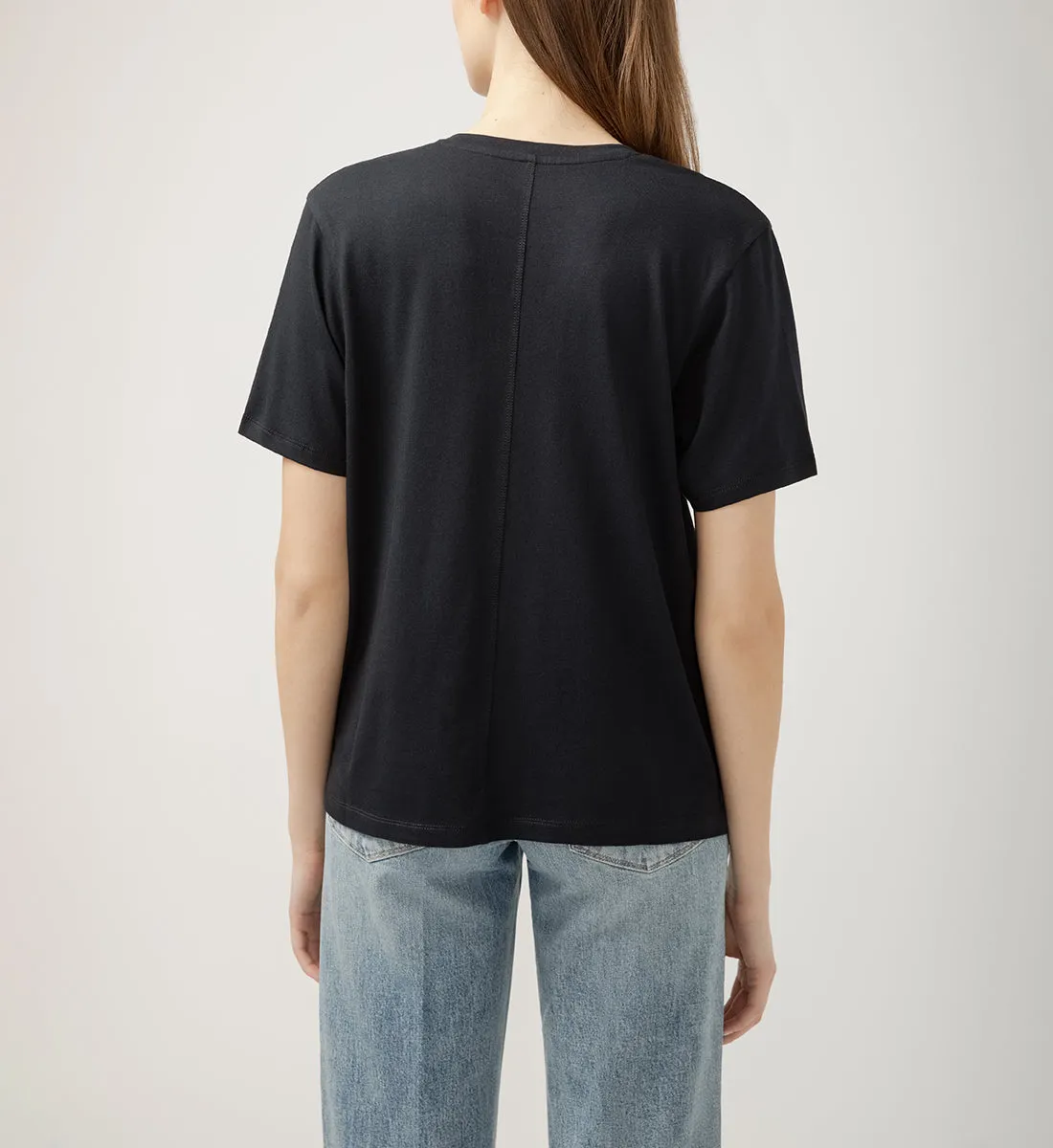 Drapey Luxe V-Neck Tee Black sold by Jag Jeans product image thumbnail 2