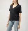 Drapey Luxe V-Neck Tee Black sold by Jag Jeans