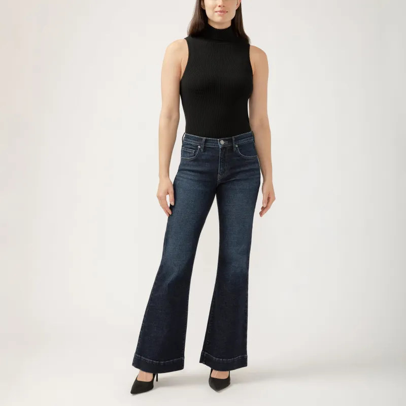 Kait Mid Rise Flare Leg Jeans Opera Blue sold by Jag Jeans