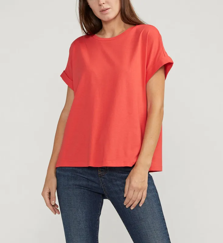 Drapey Luxe Tee Salsa sold by Jag Jeans
