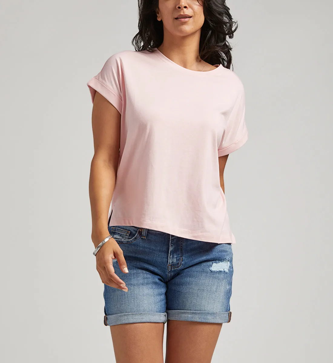 Drapey Luxe Tee Pink sold by Jag Jeans product image thumbnail 3