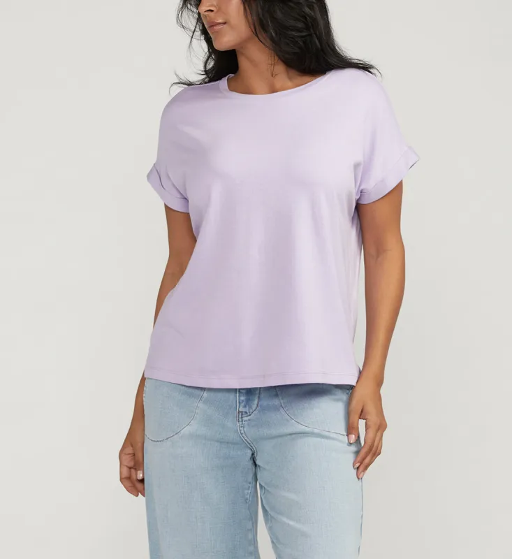 Drapey Luxe Tee Lavender sold by Jag Jeans