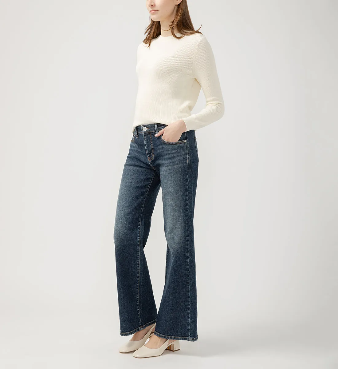 Willow Mid Rise Wide Leg Jeans Victoria Blue sold by Jag Jeans product image thumbnail 3