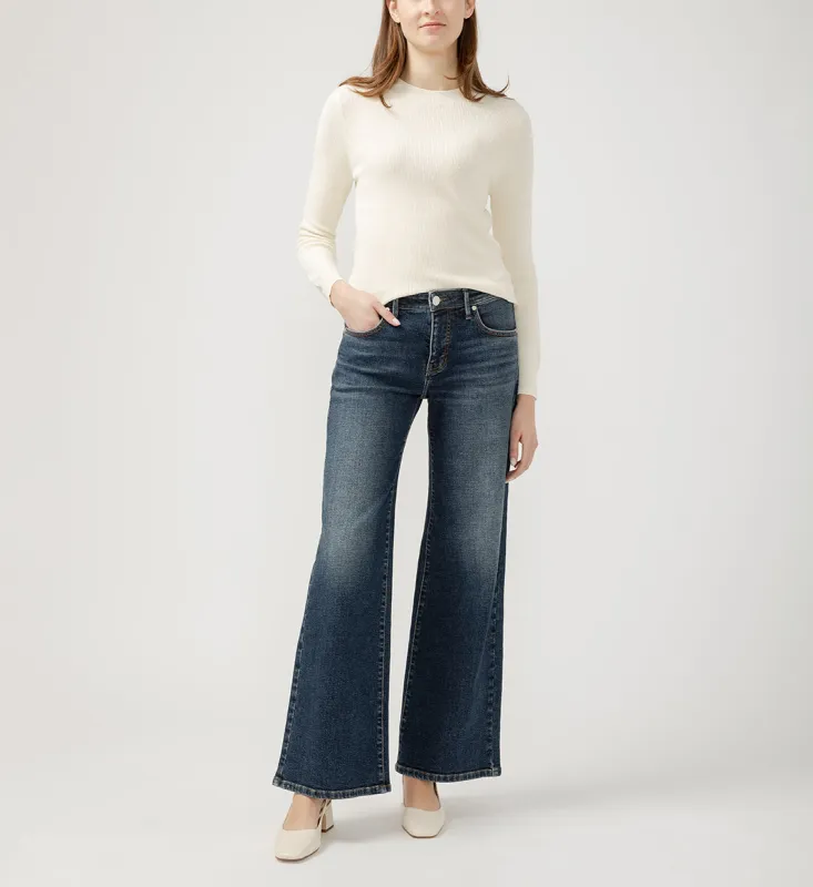 Willow Mid Rise Wide Leg Jeans Victoria Blue sold by Jag Jeans