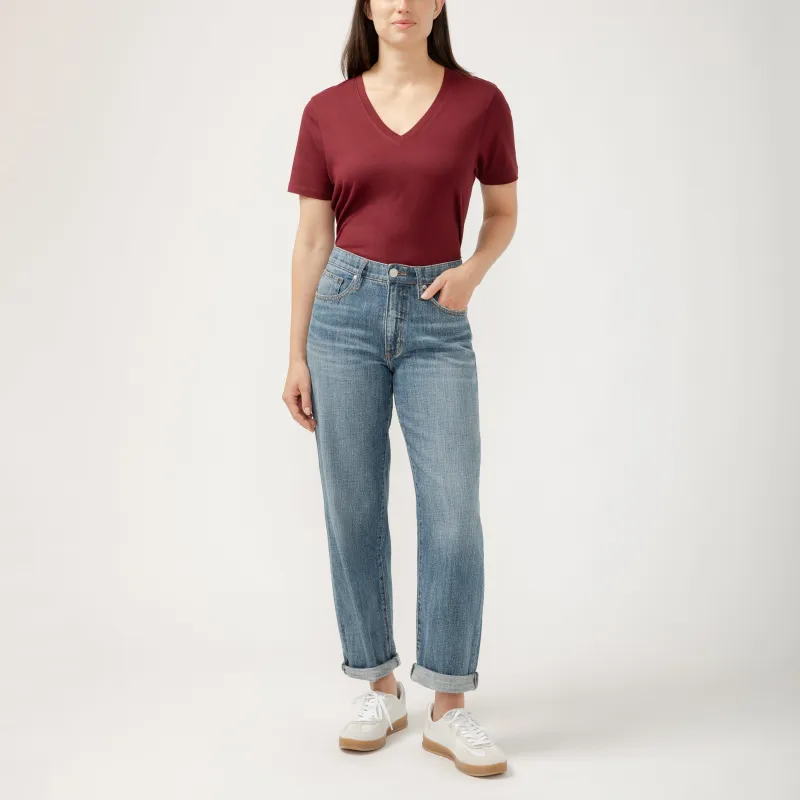Lucie Mid Rise Boyfriend Jeans Orsay Blue sold by Jag Jeans