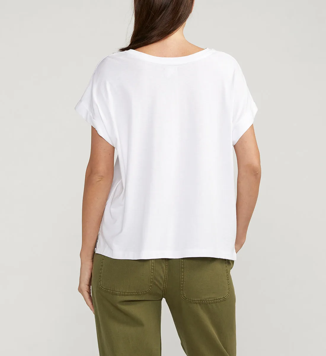 Drapey Luxe Tee White sold by Jag Jeans product image thumbnail 2