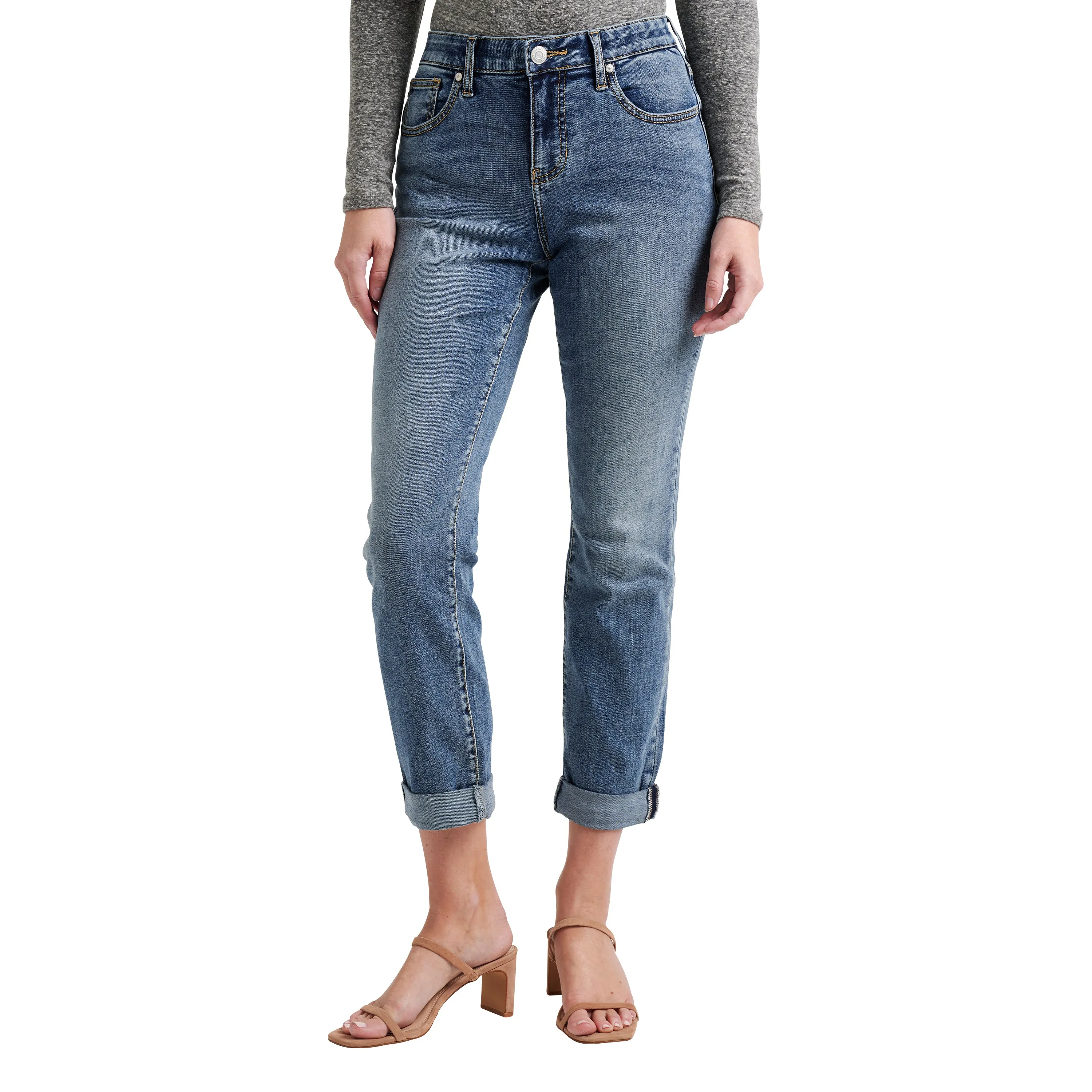 Carter Mid Rise Girlfriend Jeans Mid Vintage sold by Jag Jeans