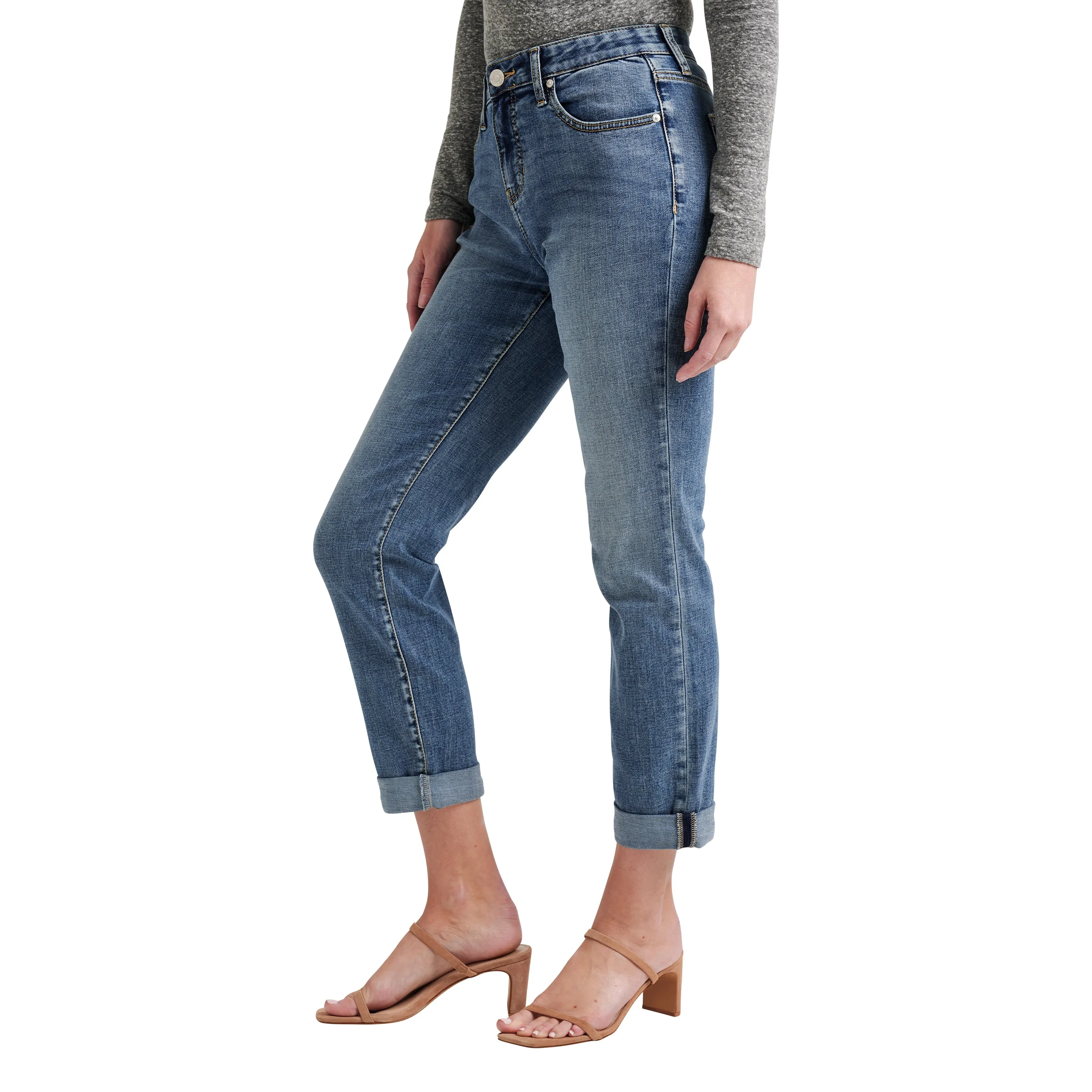 Carter Mid Rise Girlfriend Jeans Mid Vintage sold by Jag Jeans product image thumbnail 3
