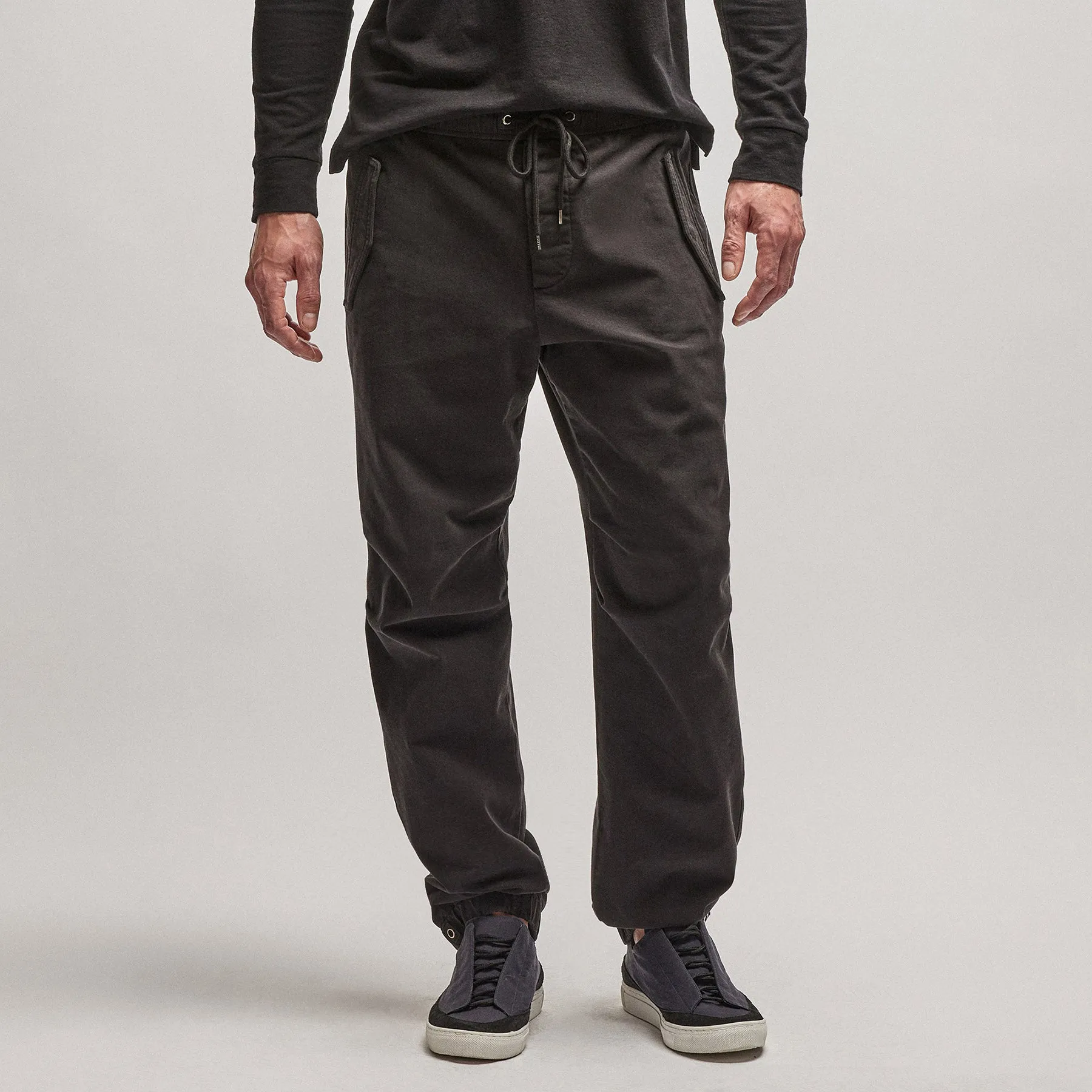 Cotton Terry Flight Pant - Black sold by James Perse product image thumbnail 2