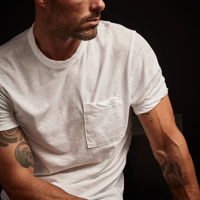 High Twist Recycled Jersey Pocket Tee - White made by James Perse