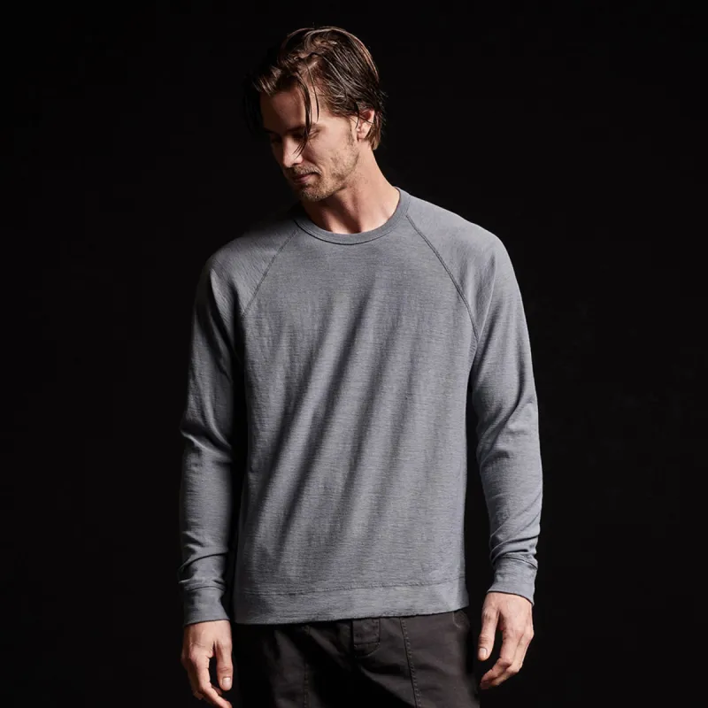 Zimbabwe Jersey Raglan Crew - Gravel sold by James Perse