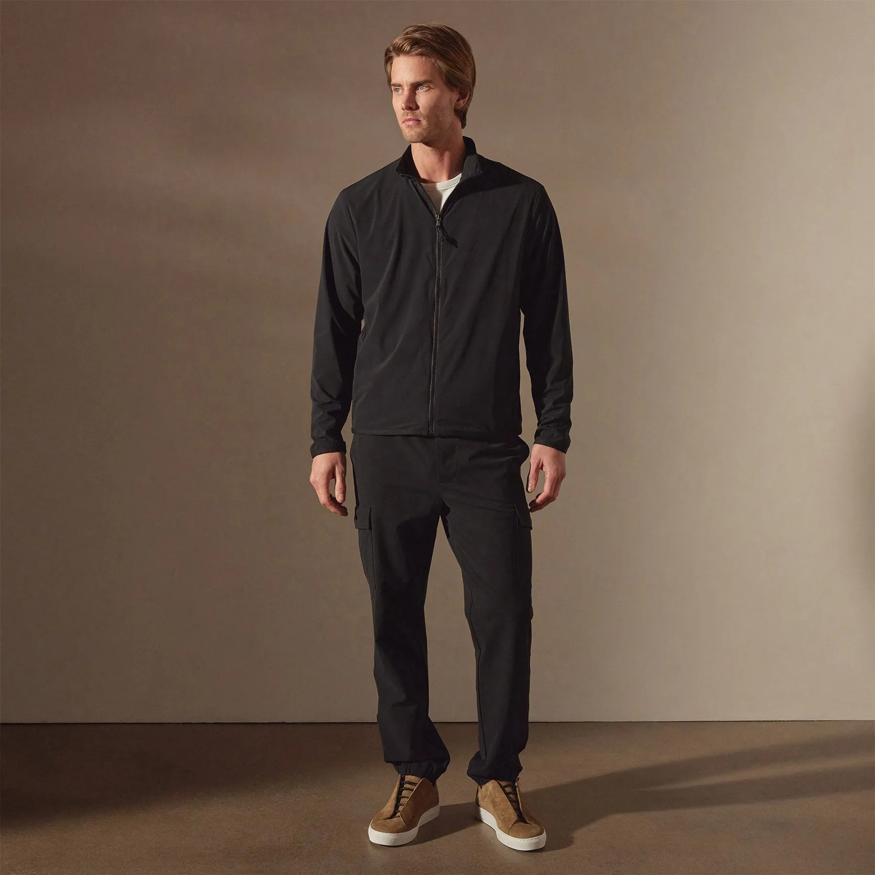 Mesh Line Zip Up Sport Jacket - Black sold by James Perse product image thumbnail 3