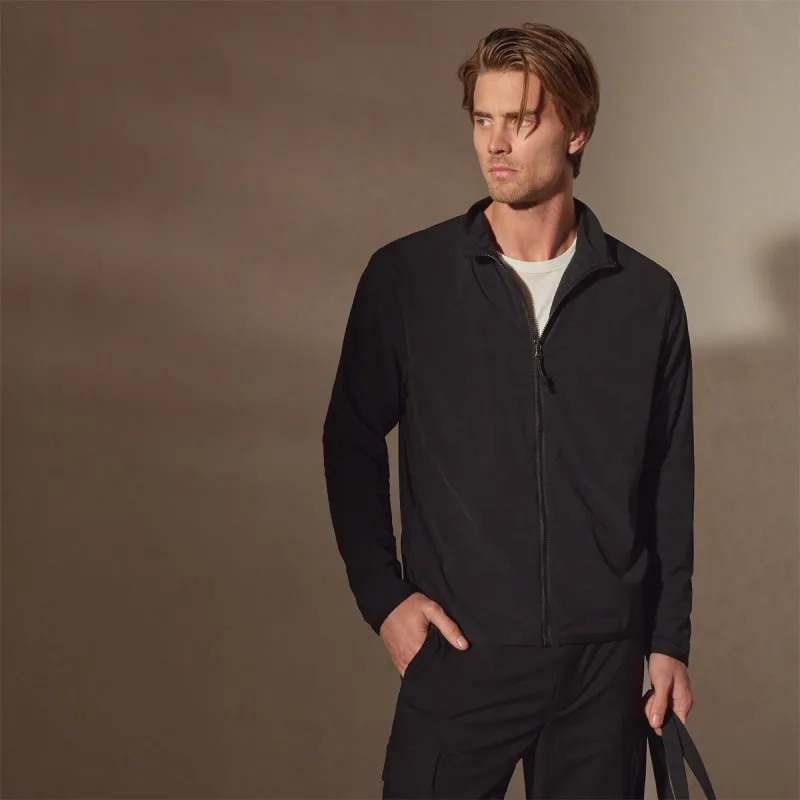 Mesh Line Zip Up Sport Jacket - Black sold by James Perse