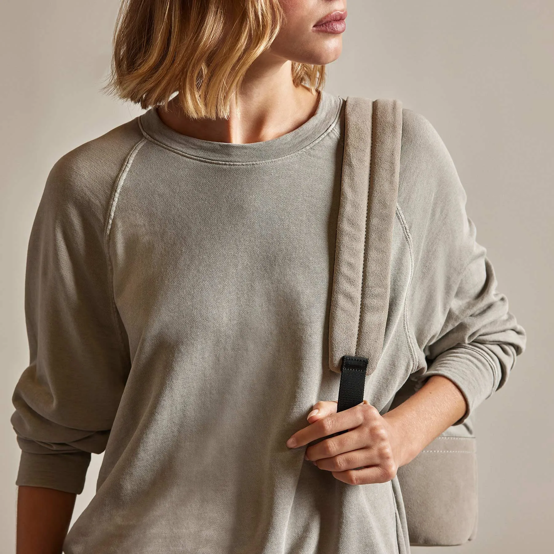 Vintage French Terry Relaxed Sweatshirt - Dapple Pigment sold by James Perse product image thumbnail 3