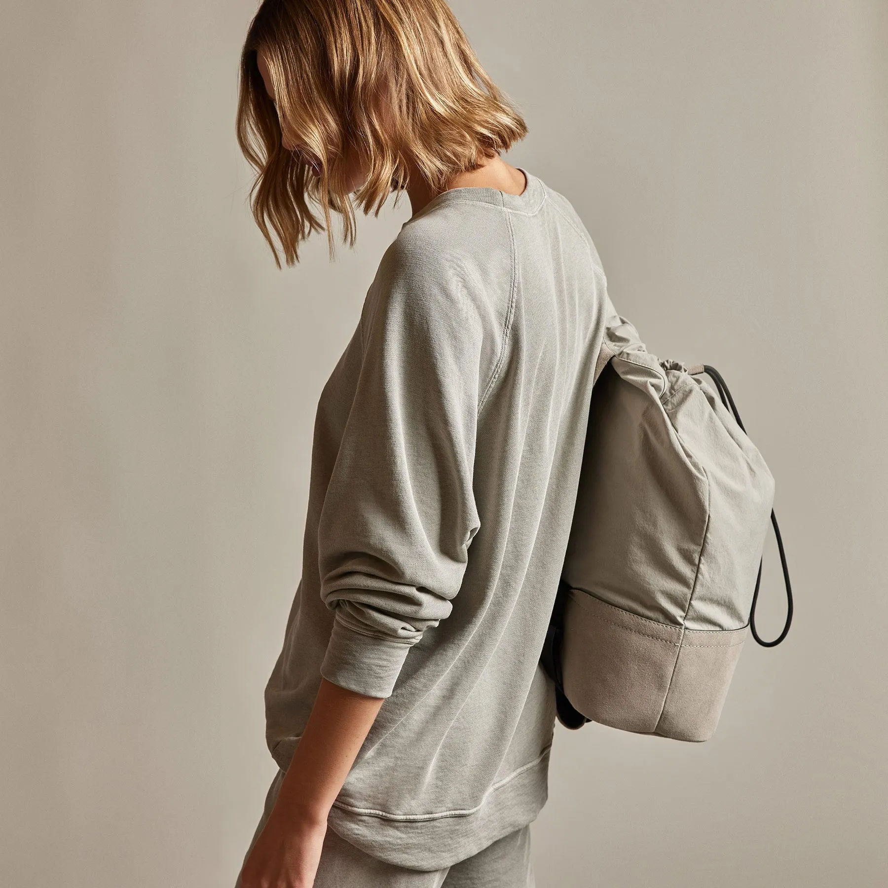 Vintage French Terry Relaxed Sweatshirt - Dapple Pigment sold by James Perse product image thumbnail 4