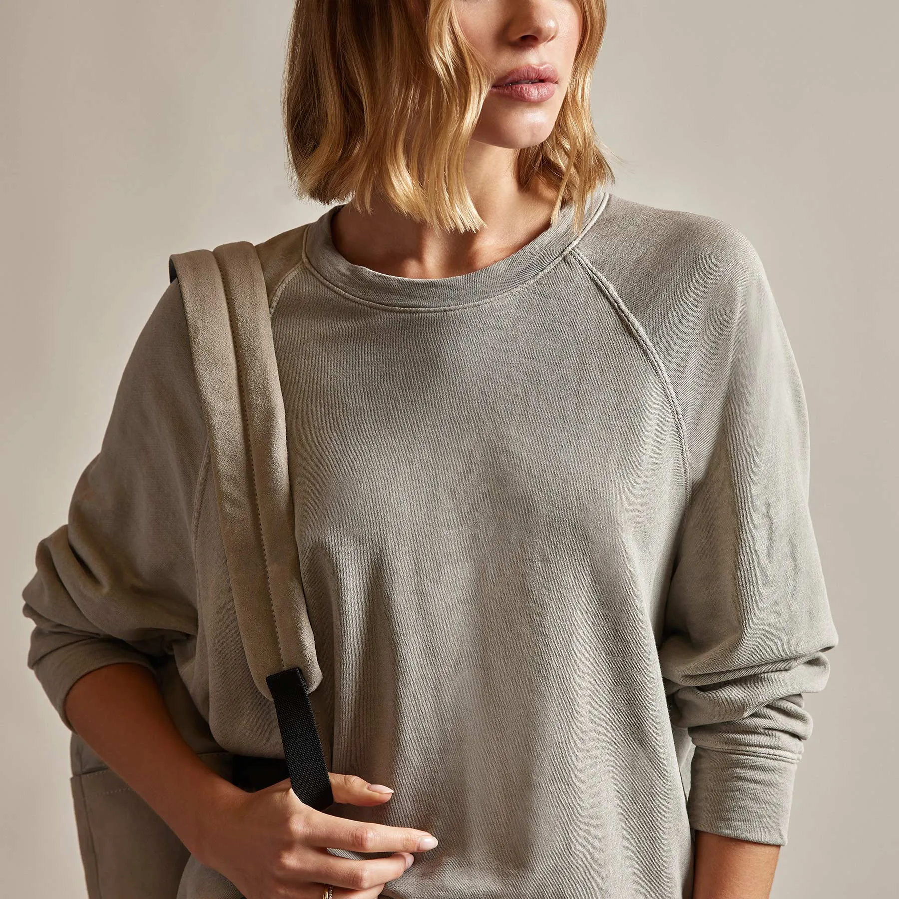 Vintage French Terry Relaxed Sweatshirt - Dapple Pigment sold by James Perse product image thumbnail 2