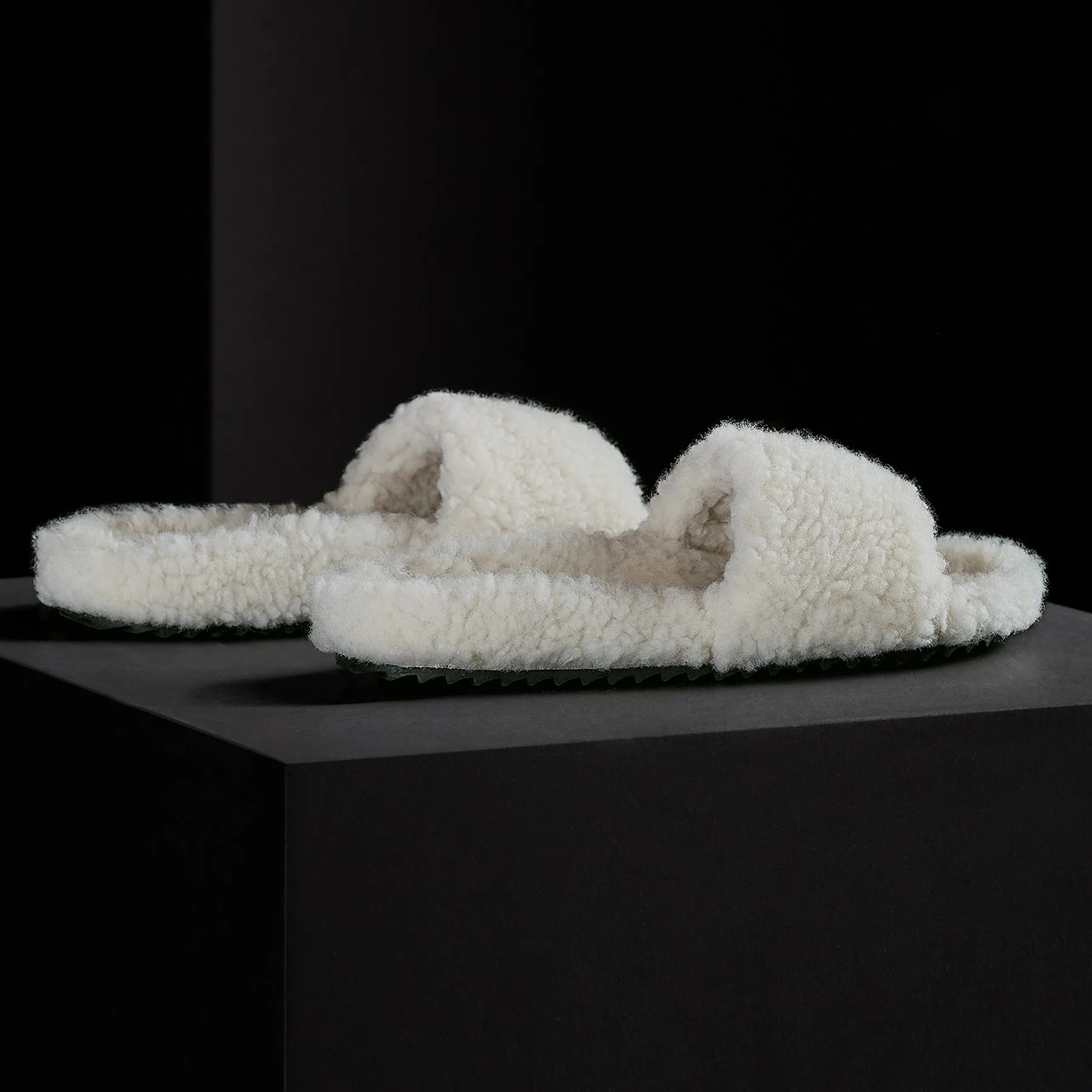 Women's Simple Strap Shearling Slide - Ivory sold by James Perse product image thumbnail 4