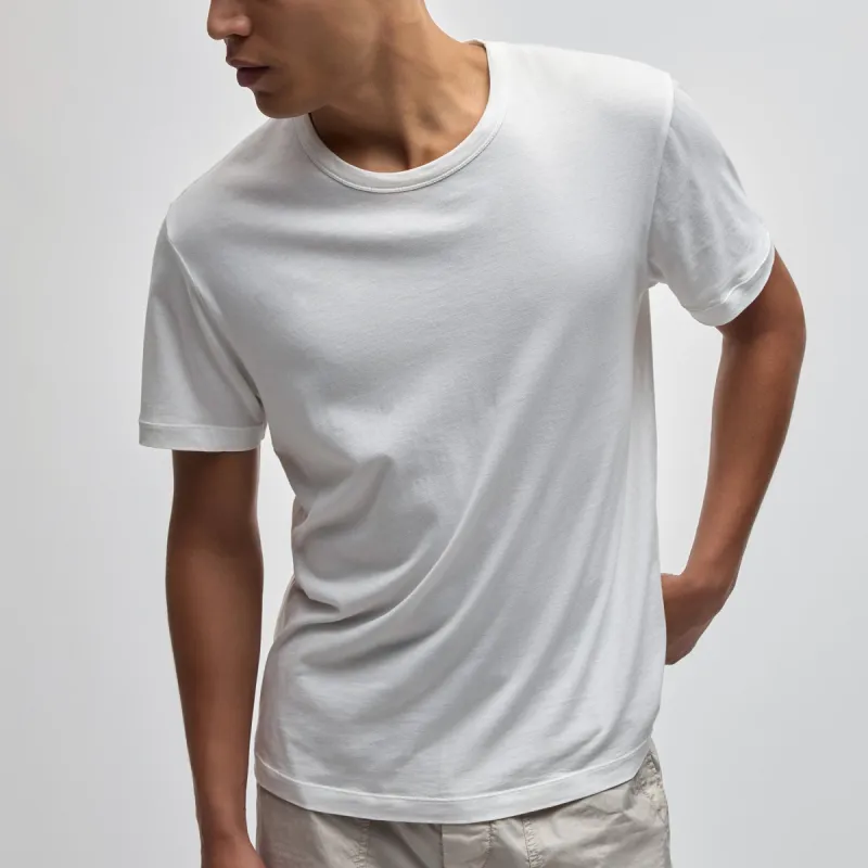 Brushed Lotus Crew - White sold by James Perse