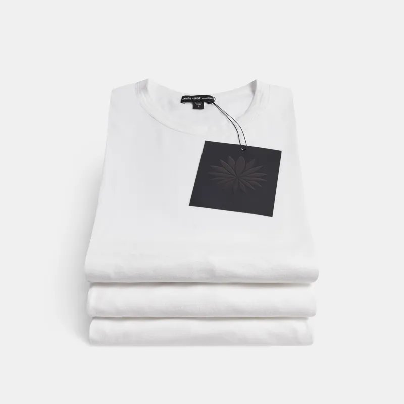 3 Pack Luxe Lotus Jersey Tee - White sold by James Perse