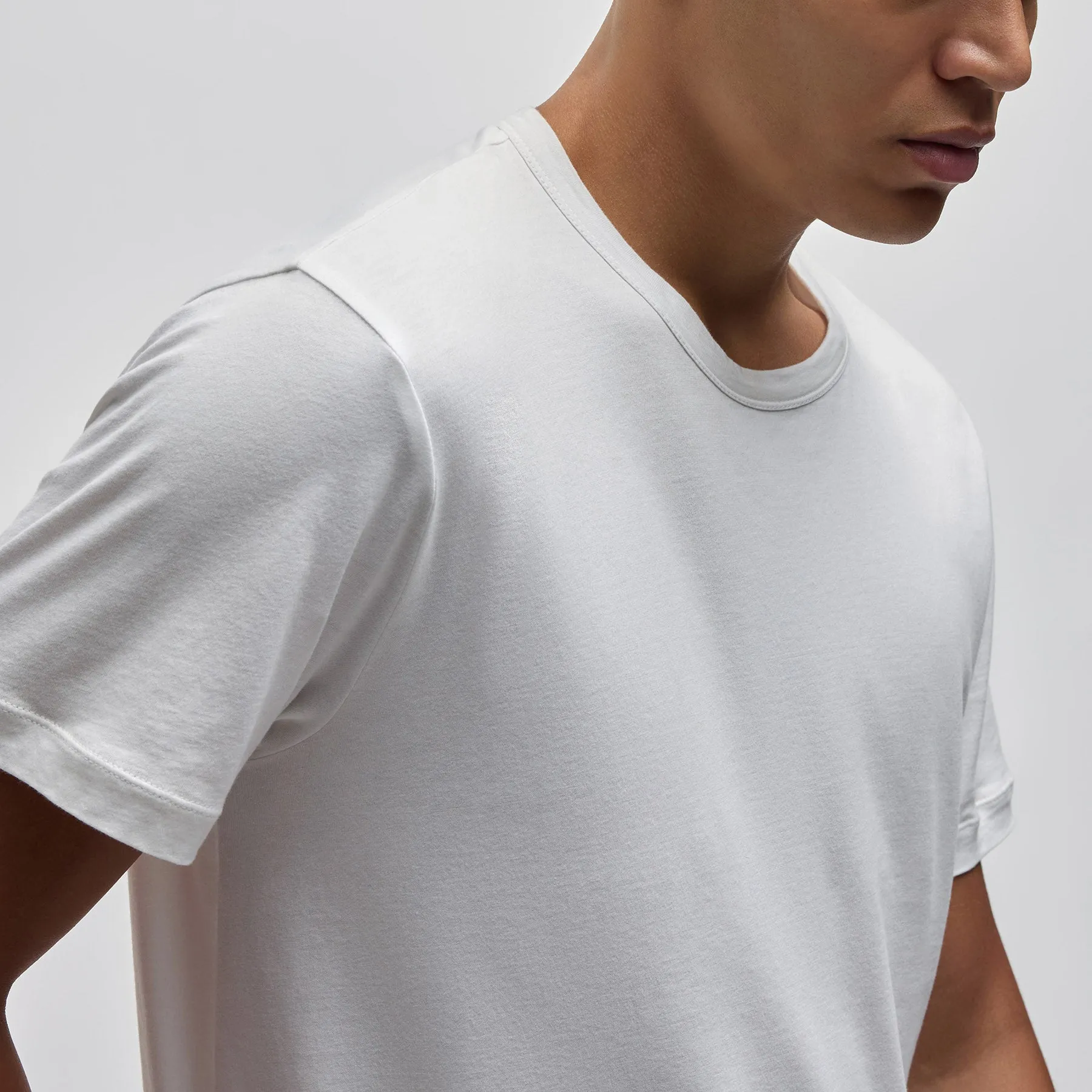 Brushed Lotus Crew - White sold by James Perse product image thumbnail 2