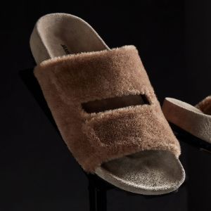 Alpaca Double Strap Slide - Chestnut/Earth sold by James Perse