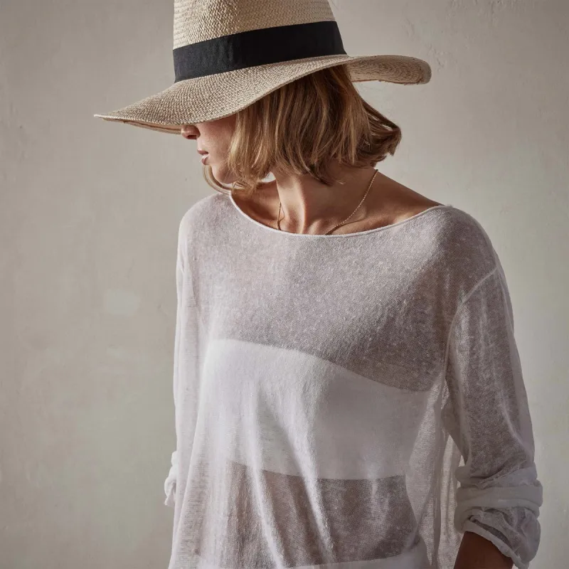 Soleil Linen Shell Top - White made by James Perse