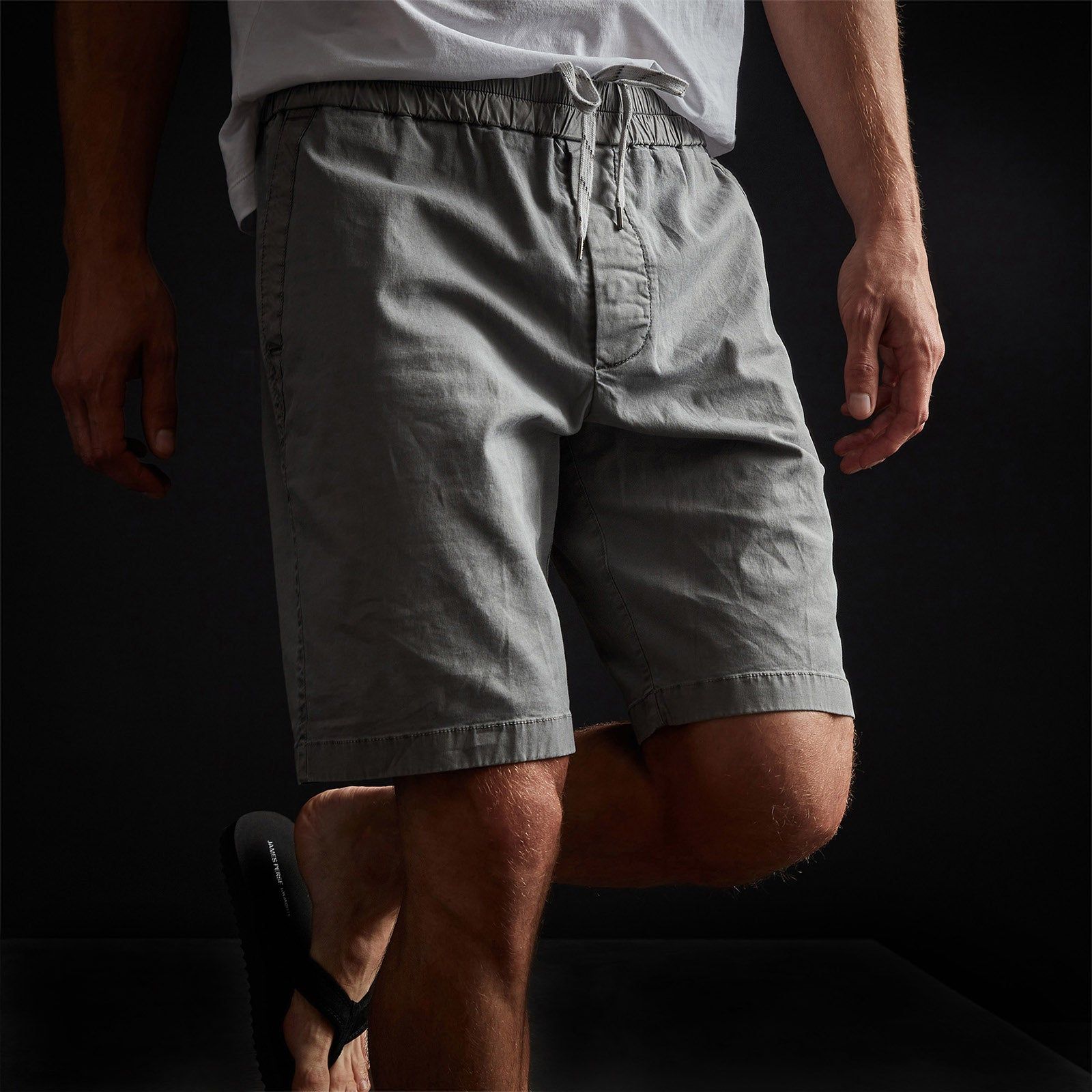 Stretch Canvas Work Short - Silver Grey Pigment sold by James Perse