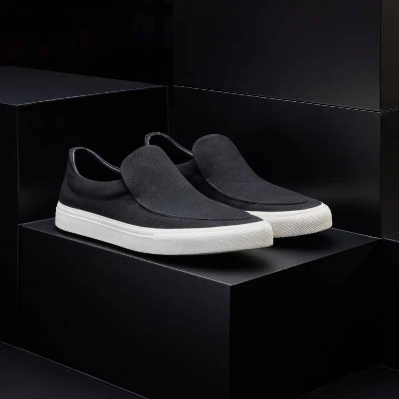 Men's Coastal Canvas Slip On - Black sold by James Perse
