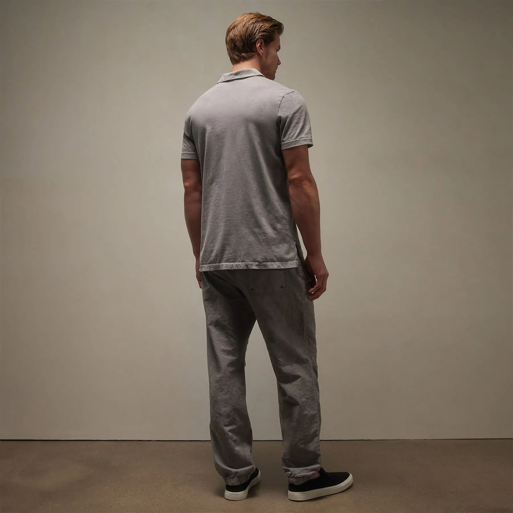 Sueded Jersey Polo - Silver Grey Pigment sold by James Perse product image thumbnail 4