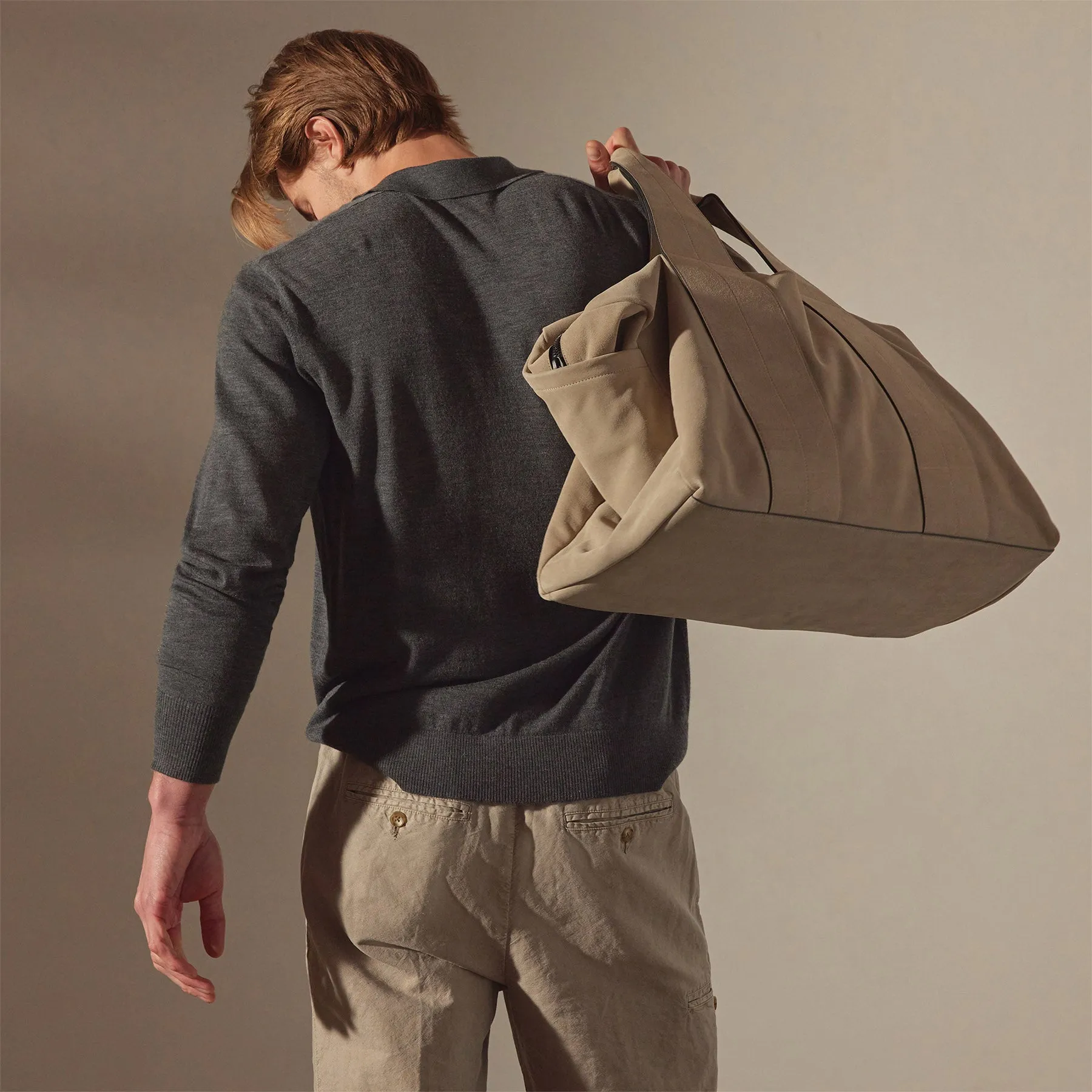 Lightweight Fine Gauge Cashmere Polo - Charcoal sold by James Perse product image thumbnail 3