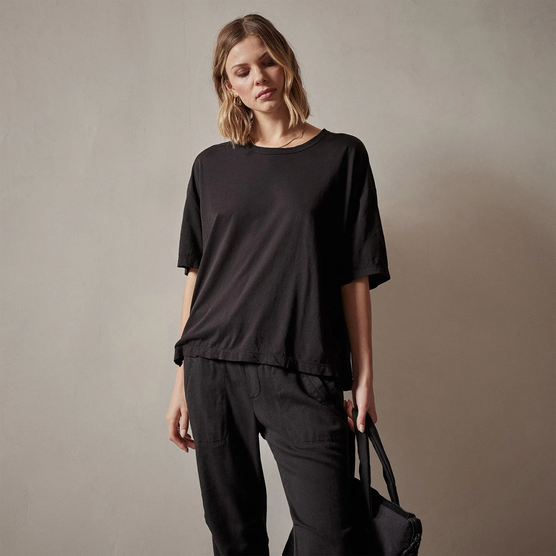 Oversized Boxy Tee - Black sold by James Perse product image thumbnail 4